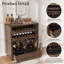 2-Piece Kitchen Pantry Cabinet Set, Modern Farmhouse Wall Unit With Wine Rack, Drawers And Storage Shelves Walnut