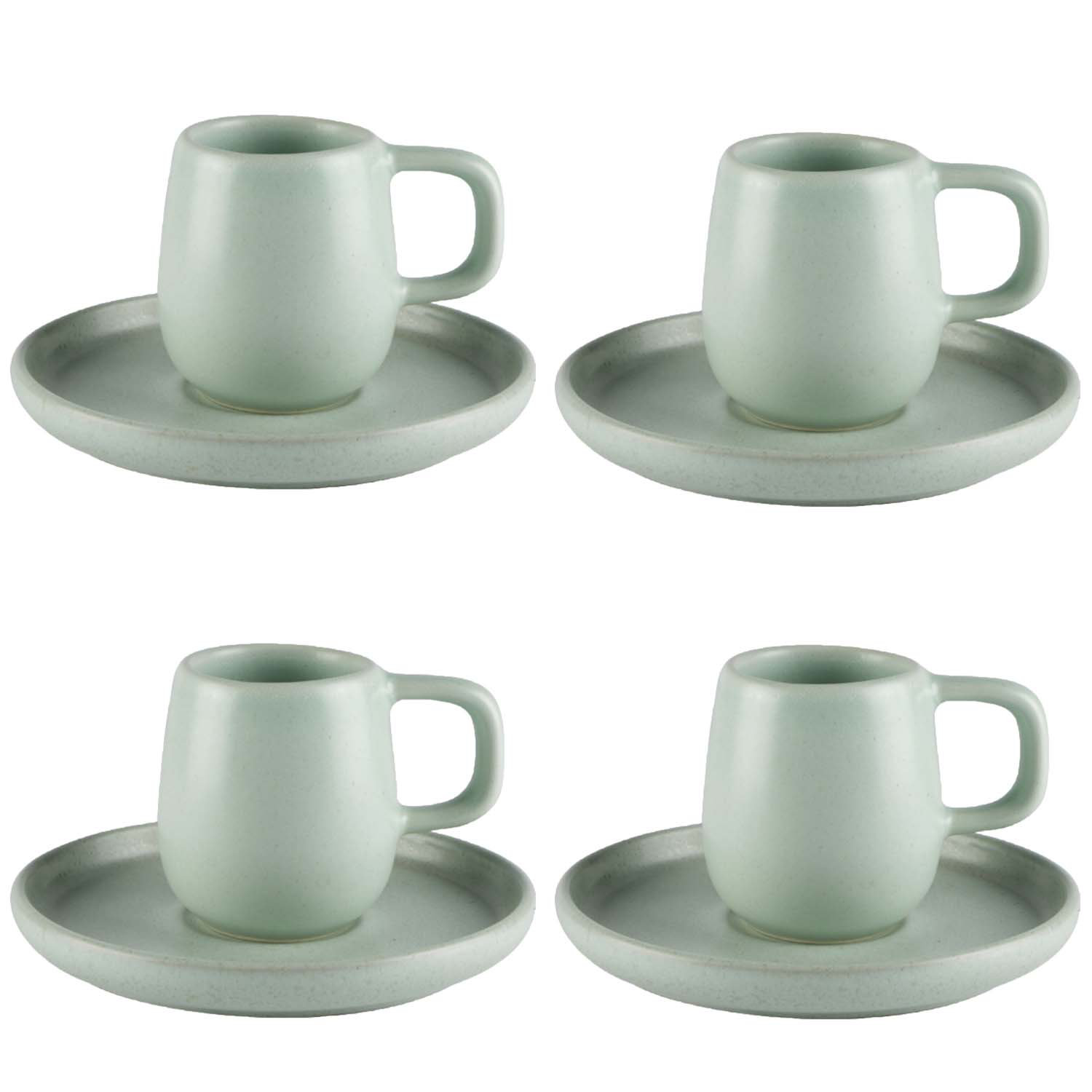 2 Turquoise Pottery Espresso Cups Set 2 Stoneware Elegant 