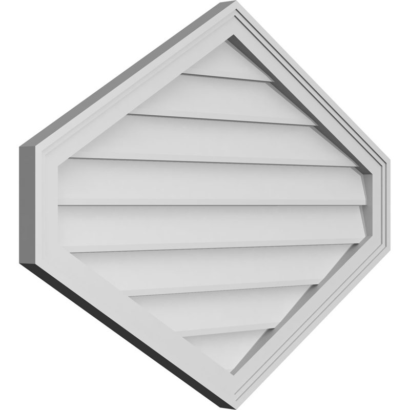 Ventilé vertical à pignon vertical 7/12 po, H 28 po x l 36 po x P 1,5 po