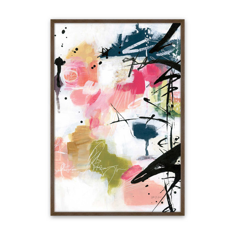 «Graffiti Abstract III» par Yvette St. Amant, reproduction d'art sur toile, H 40 po x l 30 po, Brun