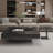 Italian light luxury square stone coffee table-106733734-125119960