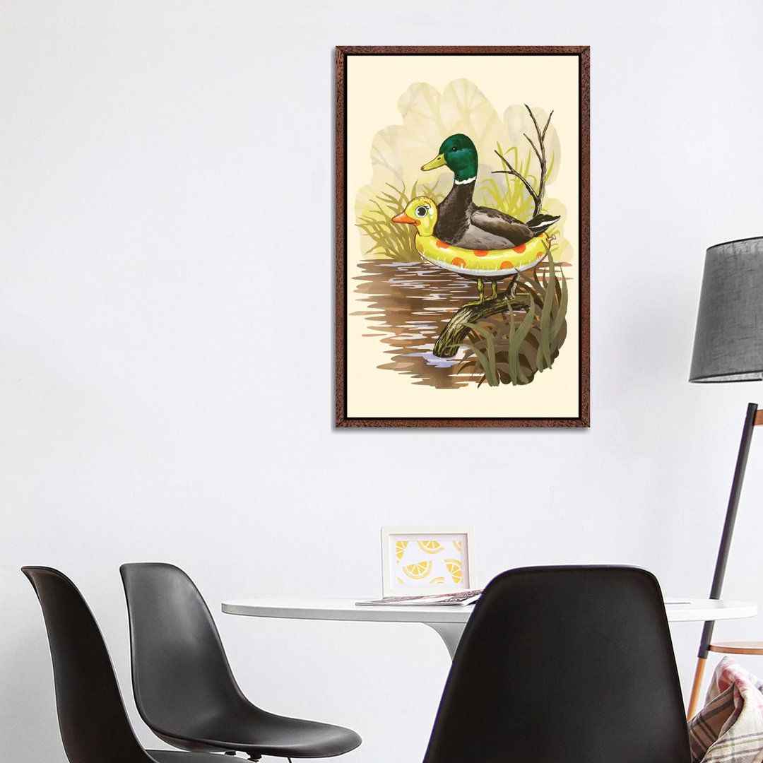 Duck In Training von Steven Rhodes - Galerie-verpackte Leinwand Giclée