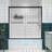 56-60"x58" Aluminum Frame Double Sliding Bathtub Screen,Bypass Bathroom Sliding Door with Premium 1/4" (6mm) Clear Tempered Glass, Matte Black Finished-126704943