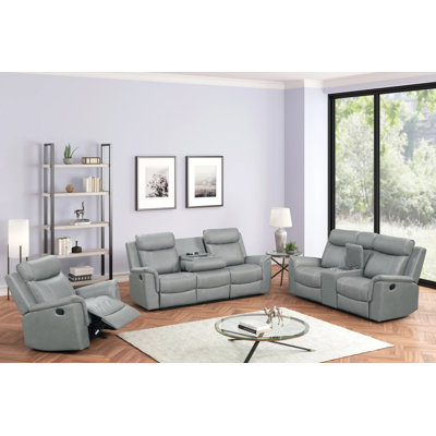 Sofia Gray 3-Piece Reclining Set
