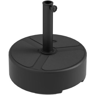 Square Outdoor Umbrella Stand – Heavy‑duty Parasol Base With Hand‑tightening Knob, Hdpe Construction, Weighted With Sand Or Water For Patio, Deck & Garden