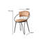 Ensemble de chaises modernes en velours (2 pièces), noir et beige | Cadre 100% métal, 23,6 po x 30,1 po x 19,7 po | Durable avec une capacité de 385 lb | Siège élégant pour la maison ou le bureau, design industriel pour espaces contemporains