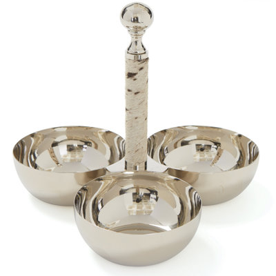 Darby Home Co Balmers Nickel Plated Divided Serving Dish