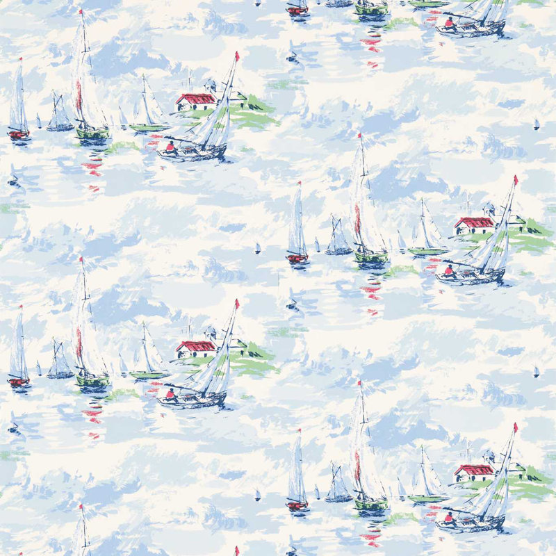 Sail Away Wallpaper, Sky Blue