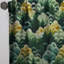 Motif de forêt vert et jaune - Rideau en velours bohémien - obscurcissant - 1 panneau-107575560