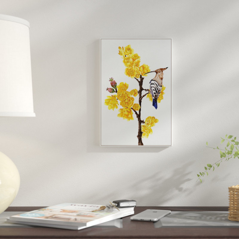 « chimonanthus praecox ii », impression sur toile, H 26 po x l 18 po x P 1,5 po, Toile tendue, Pas de tapis