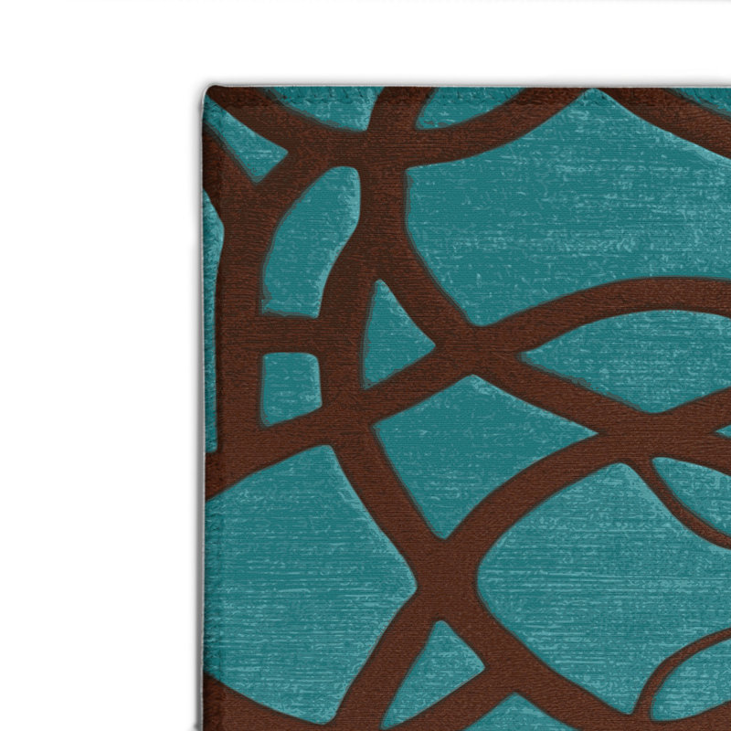 Tapis brun intérieur et extérieur Trellis, Rectangulaire 2 pi x 3 pi