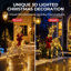 Décoration de Noël extérieure en rotin 3D représentant une famille de rennes, 130 cm (51 po), avec lumières DEL blanc chaud et 3 pièces.-44867908