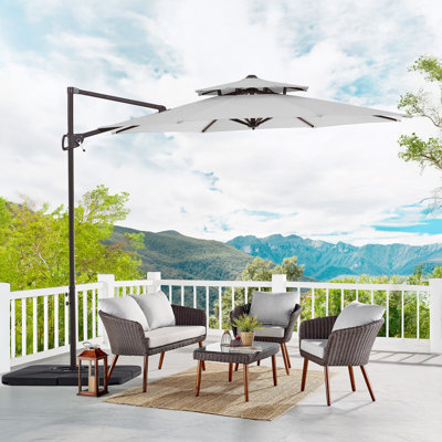  120" Patio Cantilever Umbrella with Tilt