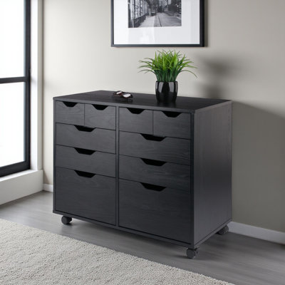 Holthaus Bins & Drawers Multi-Storage Wide Mobile Cabinet