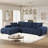 120" Modern Cloud Sectional Sofa With Tufted Details, Chaise Lounge, And Wide Arms-2094020298-2094408295