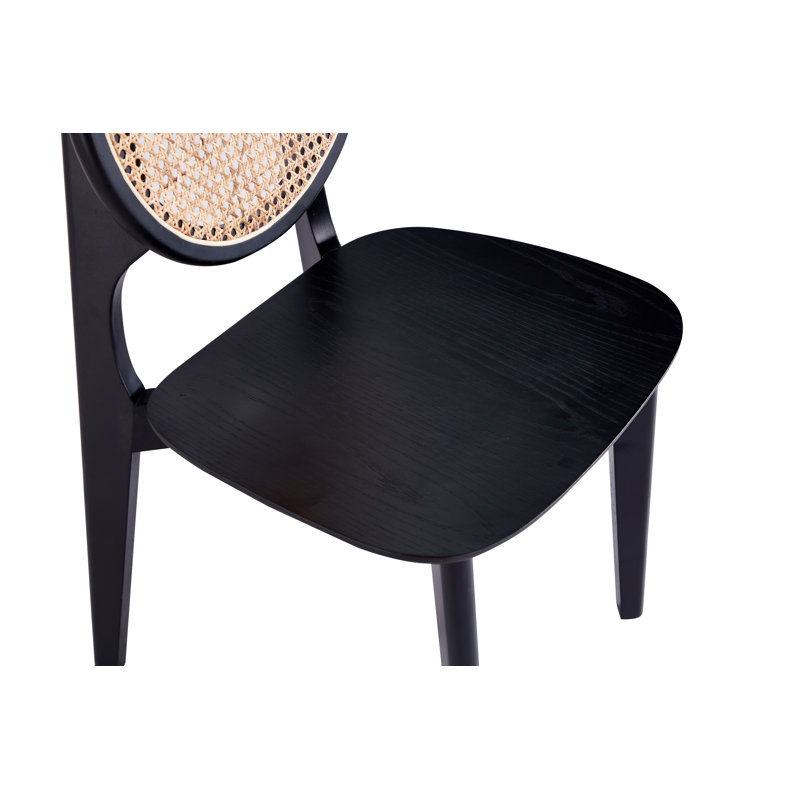Versailles Nature Cane and Ash Wood Circular Side Chair