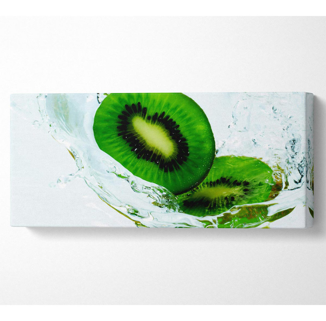 Kiwi Splash Panoramaleinwand