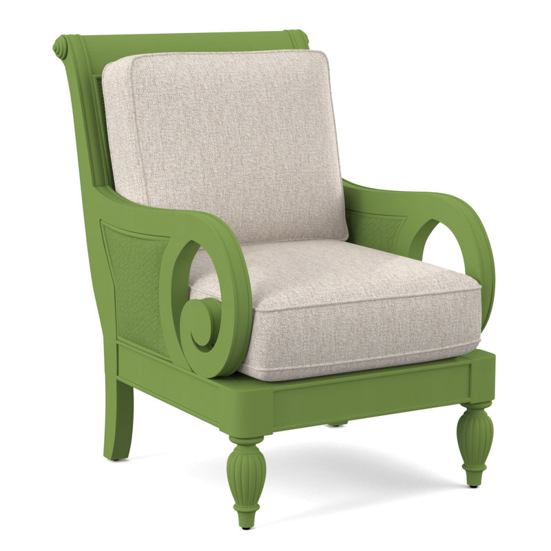 Grand View 71.12Cm Wide Armchair, Snow Crypton Performance; 0884-91, Navy Finish