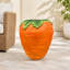 Carrot Resin Accent Stool, 14.2 x 16.5 Inches, Orange Red