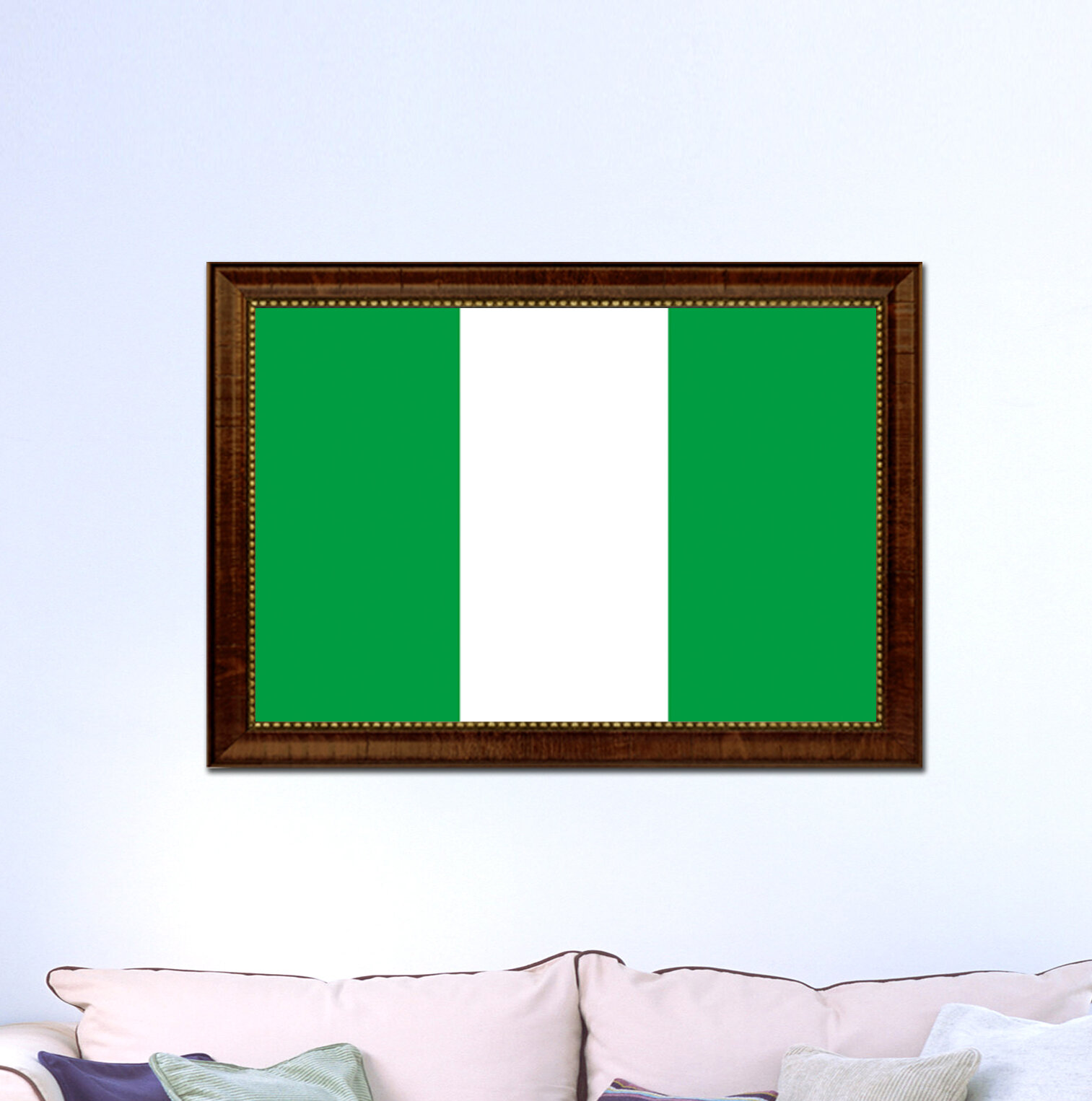 SpotColorArt Nigeria Country Flag Framed On Canvas Print | Wayfair
