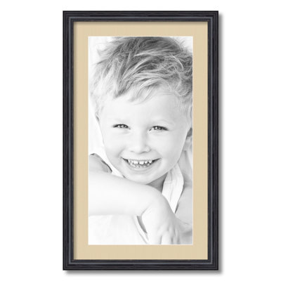 Black Matte Picture Frame with Mat