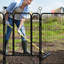 Parc pour chien en métal robuste de 40 po de très grande taille, 16 panneaux avec barrière autobloquante, forme réglable, rouille, clôture à assemblage rapide, gravité automatique pour l'intérieur et l'extérieur, aménagement,