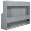 Grand lit gris avec charnières de bureau hydrauliques et conception peu encombrante, pour les plateaux, le cadre, l'option de rangement pour matelas, installation de levage mural compatible de 10 pouces, zones multifonctionnelles, capacité intégrée de 600 lb-118736863