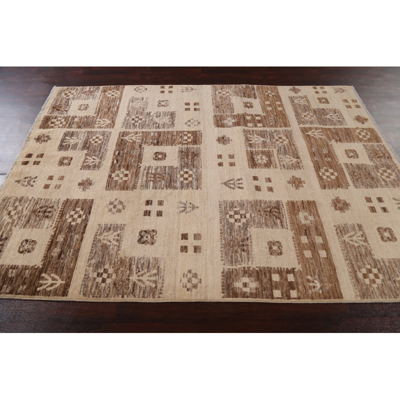 Tapis tribal fabriqué à la main Gabbeh 5 x 8