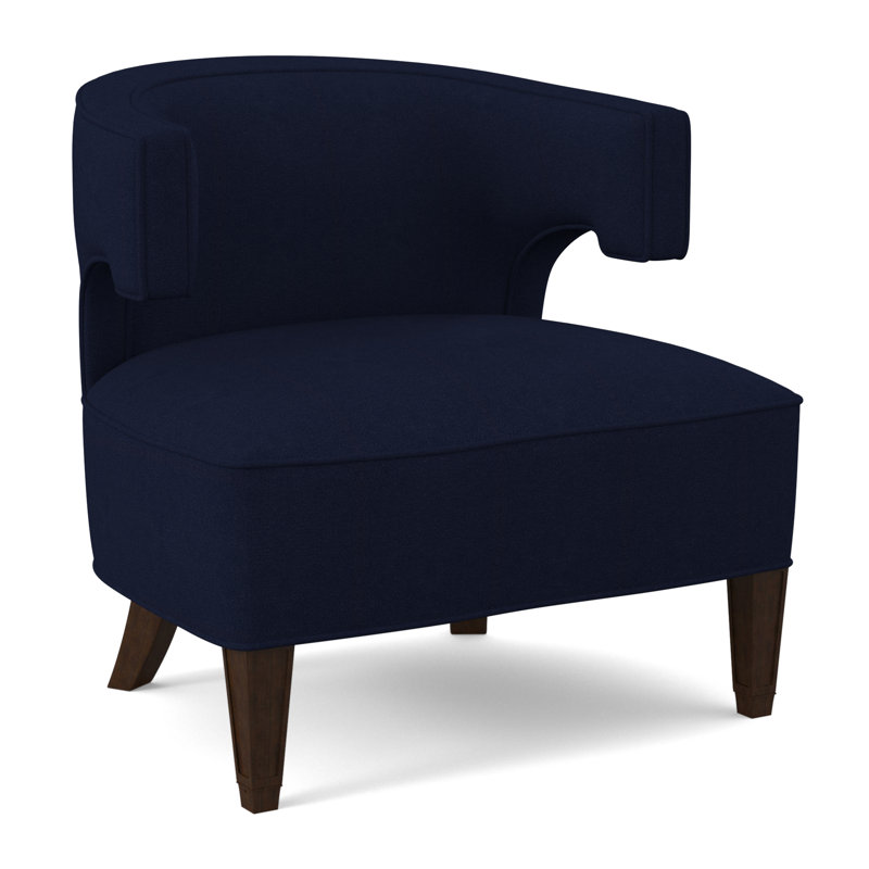 Chaise Laurel, Noyer noir, Mélange de polyester uniforme Margaret