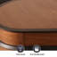 Table basse brune en bois massif ovale-2078073245