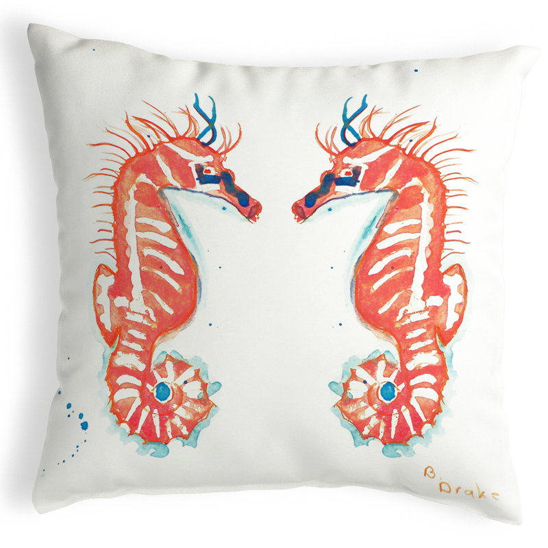  Housse de coussin d'extérieur carré Sea Horses