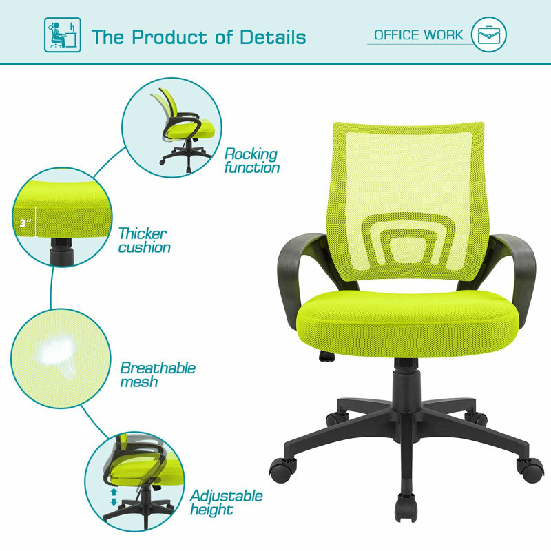 Chaise de travail Dalary, Vert