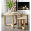 Pamela Solid Wood Three Leg Coffee Table