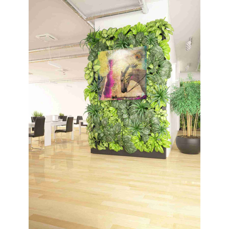 «White Horse» par Elena Ray, art mural sur toile, H 37 po x l 37 po x P 1,5 po