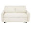 Canapé-lit beige avec tissu confortable et 3 angles réglables
