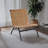 Accent Chair  - Woven Brown Leather Upholstered