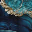 Géode abstraite turquoise I - rideau moderne - velours obscurcissant - 1 panneau-107830350