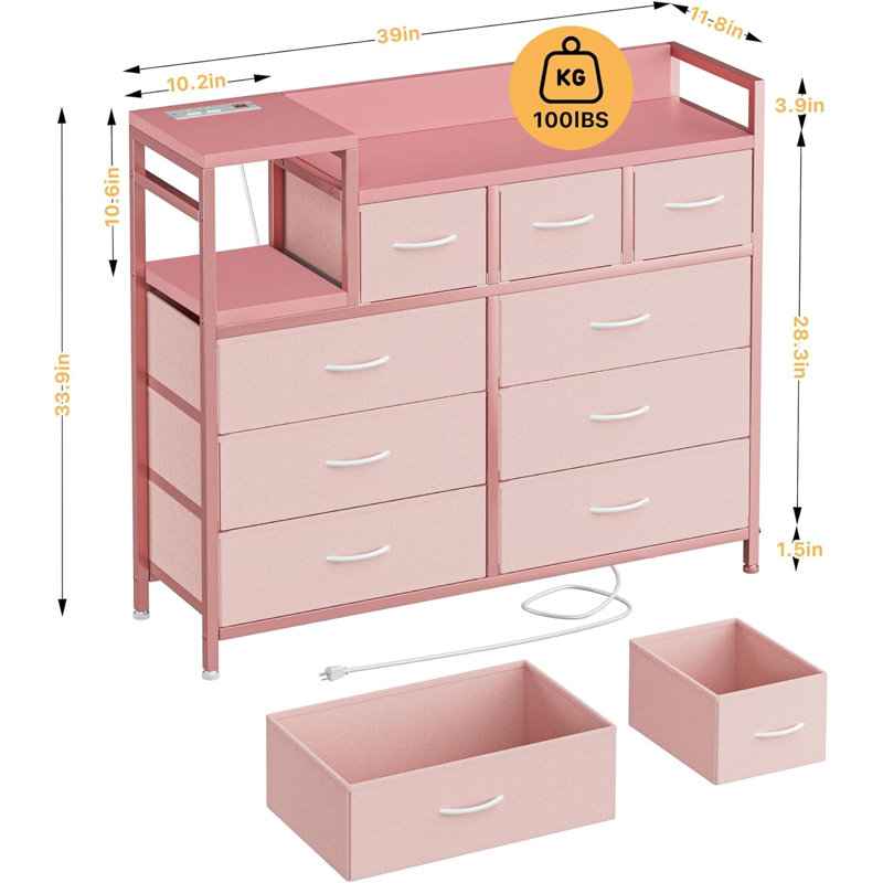 Anastasya Accent Cabinet, Pink