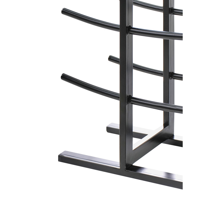 6 Bottle Open Shelving Wine Bottle Rack Black