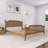 Walnut Wood Frame Queen Platform Bed