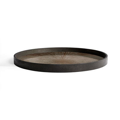 Classics Round Geometric Decorative Tray