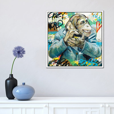 Crazy World by Vincent Richeux - Floater Frame Gallery-Wrapped Canvas Giclée on Canvas