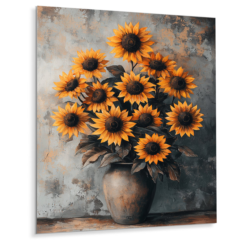 Sunflowers Farmhouse Grace - Tournesols, impression murale, H 32 po x l 24 po