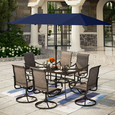 Leonard 6 - Person Patio Dining Set with Rectangular Table