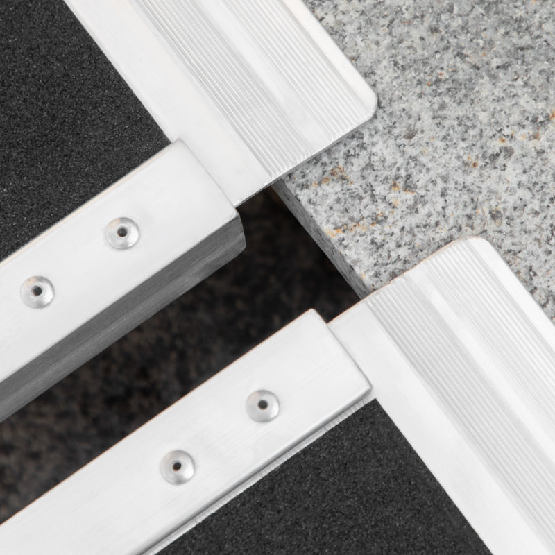 HomCom Metal Foldable 48'' L Threshold Ramp, 1.5" H x 37.8" W x 96" L