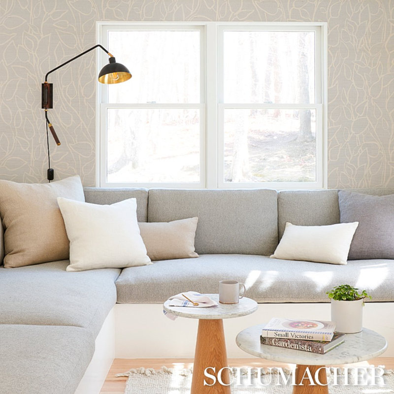 Solandra Vine Sisal Wallpaper, Sky