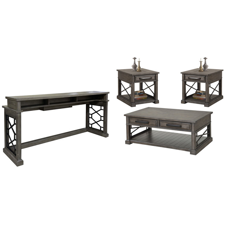 Cocktail Table With 2 End Tables And Console Table