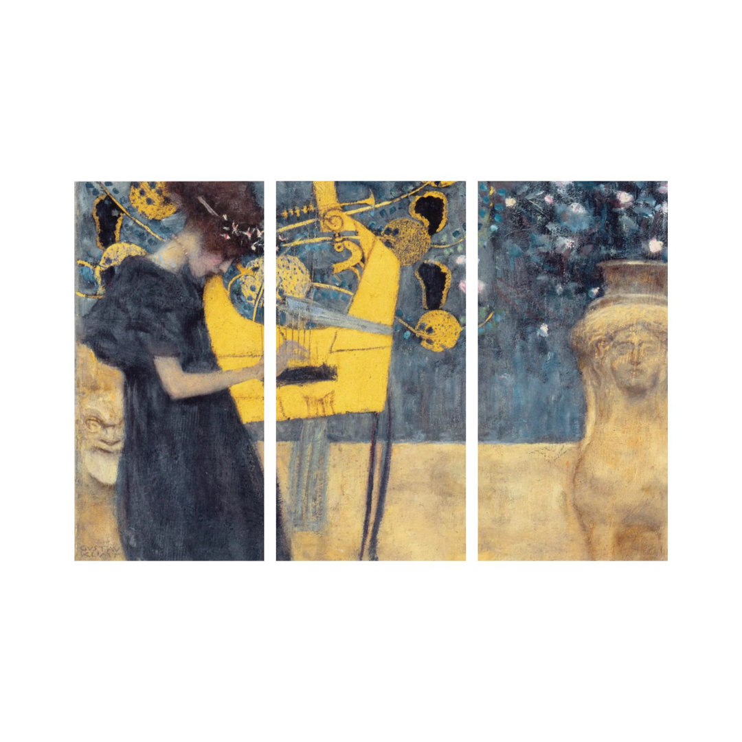 Musik I 1895 von Gustav Klimt - Galerieverpackte Leinwand ohne Rahmen Giclée auf Leinwand