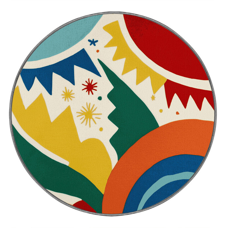 Retro Swagger Rug, Round 4'