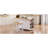 53inch Large Kitchen Island with 2 Bar Stools, Power Outlet,Door Internal Storage Rack, Kitchen Storage Cart on 5 Wheels with Drop Leaf, 5 Open Side Racks, 3 Drawers(Three Packages)-129458752-129458749